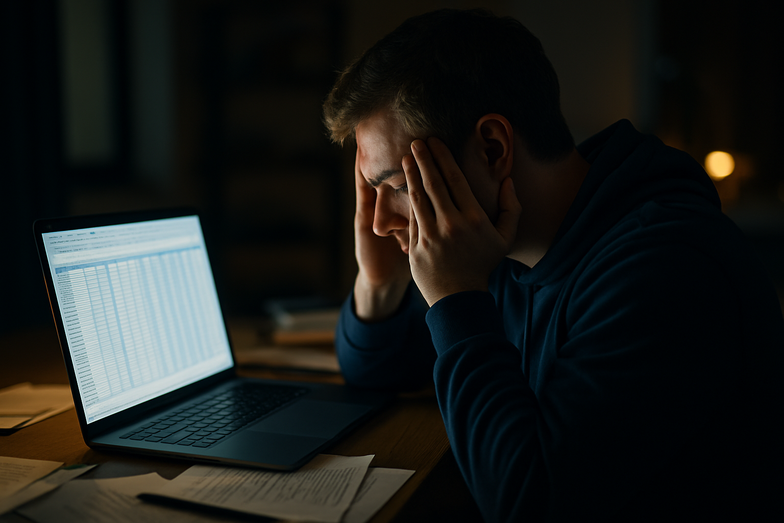Founder stressed over complex spreadsheet